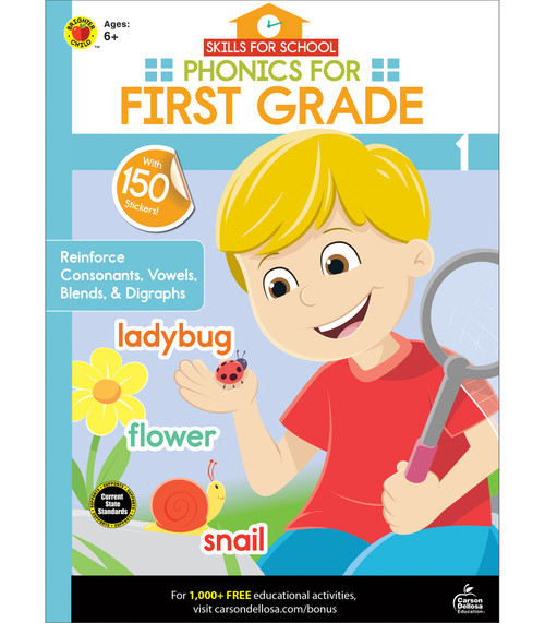 Skills for School Phonics for First Grade by Brighter Child, Carson Dellosa Education, 9781483853956