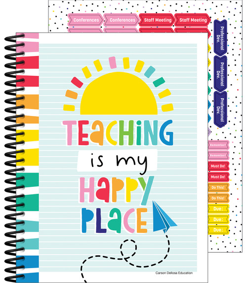 Happy Place Teacher Planner by Carson Dellosa Education, 9781483864938