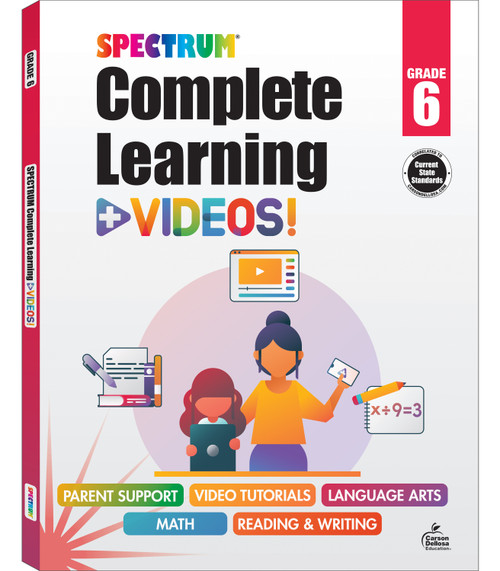 Spectrum Complete Learning + Videos Workbook - 9781483865256 by Spectrum, Carson Dellosa Education, 9781483865256
