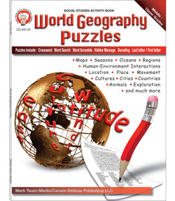 World Geography Puzzles, Grades 6 - 12 by Mark Twain Media, 9781580375597