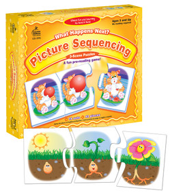 What Happens Next? Picture Sequencing (3-scene puzzles) by Carson Dellosa Education, 9781609962715