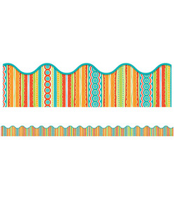 Tropical Twist Scalloped Bulletin Board Borders by Carson Dellosa Education, 9781620573075