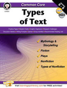 Common Core: Types of Text by Linda Armstrong, 9781622234677