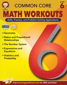 Common Core Math Workouts, Grade 6 by Karise Mace, Keegen Gennuso, 9781622234691