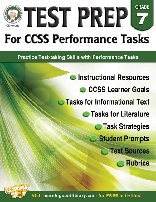 Test Prep for CCSS Performance Tasks, Grade 7 by Schyrlet Cameron, Carolyn Craig, 9781622235278