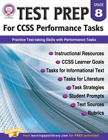 Test Prep for CCSS Performance Tasks, Grade 8 by Schyrlet Cameron, Carolyn Craig, 9781622235285