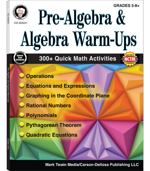 Pre-Algebra and Algebra Warm-Ups, Grades 5 - 12 by Cindy Barden, Wendi Silvano, 9781622235865