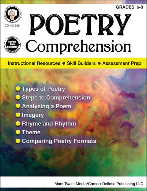 Poetry Comprehension, Grades 6 - 8 by Schyrlet Cameron, Suzanne Myers, 9781622235940