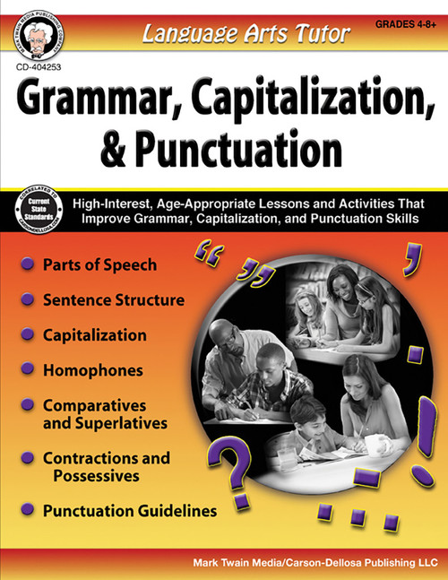 Language Arts Tutor: Grammar, Capitalization, and Punctuation, Grades 4 - 8 by Cindy Barden, 9781622236329