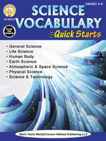 Science Vocabulary Quick Starts, Grades 4 - 8 by Linda Armstrong, 9781622236954