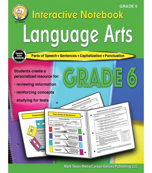 Interactive Notebook: Language Arts Resource Book, Grade 6 by Schyrlet Cameron, Carolyn Craig, 9781622237616