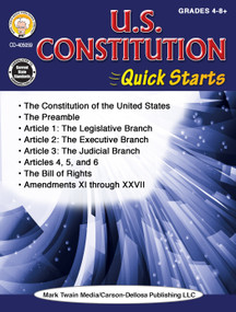 U.S. Constitution Quick Starts Workbook, Grades 4 - 12 by Cindy Barden, 9781622238279