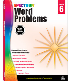 Word Problems, Grade 6 by Spectrum, 9781624427329