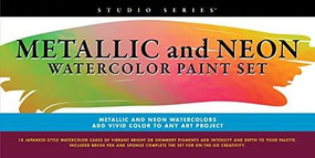 STUDIO SERIES METALLIC & NEON WATERCOLOR PAINT SET by , 9781441339645