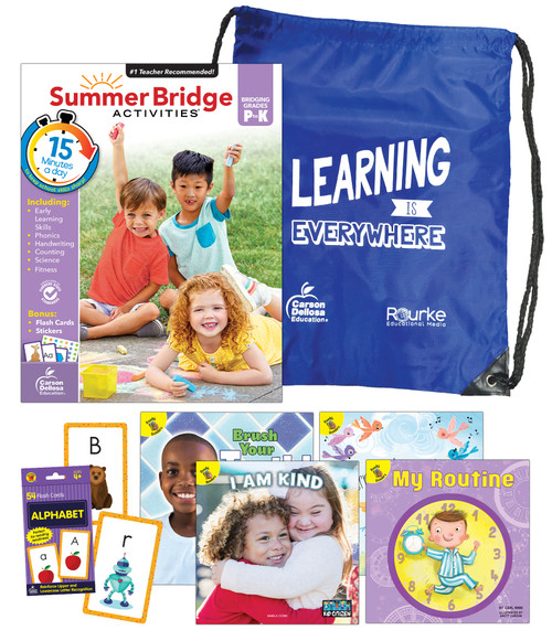 Summer Bridge Essentials Backpack PK-K, Grades PK - K by Rourke Educational Media, Summer Bridge Activities, 9781643696331