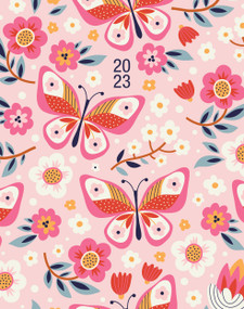 Folk Butterflies 2023 7.5" x 9.5" Booklet Monthly Planner by Willow Creek Press, 9781549231414