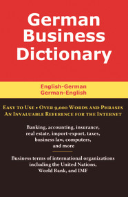 German Business Dictionary (English-German, German-English) by Morry Sofer, 9780884003106