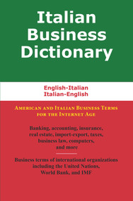 Italian Business Dictionary (English-Italian, Italian-English) by Morry Sofer, MariCarmen Pizarro, 9780884003199