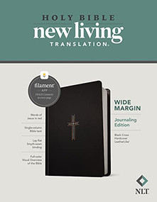 NLT Wide Margin Bible, Filament Enabled (Hardcover LeatherLike, Black Cross, Red Letter) by New Living Translation, Tyndale, 9781496459015