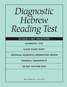 Diagnostic Hebrew Reading Test by Behrman House, 9780874415926