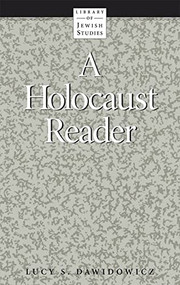 A Holocaust Reader by Lucy Dawidowicz, 9780874412369