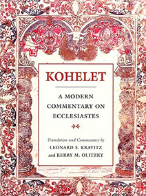 Kohelet: A Modern Commentary on Ecclesiastes by Behrman House, 9780807408001