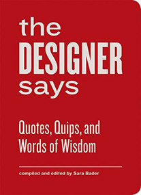 Designer Says by Sara Bader, 9781616891343