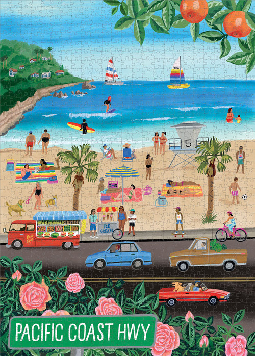 Pacific Coasting: Beach Life 1,000-Piece Puzzle by Danielle Kroll, 9781648291944