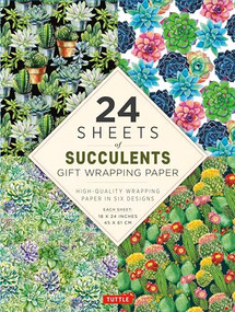 Succulents Gift Wrapping Paper - 24 sheets (18 x 24" (45 x 61 cm) Wrapping Paper) by Tuttle Studio, 9780804854221