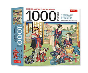 Geishas and the Floating World - 1000 Piece Jigsaw Puzzle (Finished Size 24 x 18 inches (61 x 46 cm)) by Toyohara Kunichika, Tuttle Studio, 9780804854290
