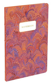 teNeues - Small Bullet Journal: Florentine Vermilion, Notebook Paperback - 120 Dot Grid Pages with Lay Flat Binding, Slim Format: Italian Art, Marbleizing.. by teNeues, 9781623258733