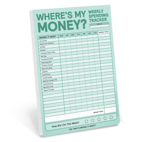 Where's My Money? Weekly Spending Tracker Pad by Knock Knock, 9781683493730