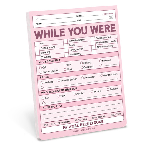 While You Were Nifty Note Pad by Knock Knock, 9781683493723