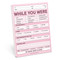 While You Were Nifty Note Pad by Knock Knock, 9781683493723