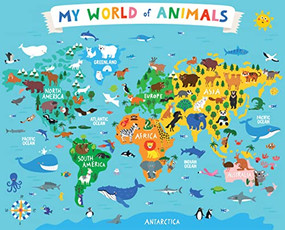 My World of Animals 36-Piece Floor Puzzle by Nastja Holtfreter, 9781950500758