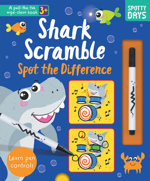 Shark Scramble Spot the Difference by Alice Barker, 9781789588729