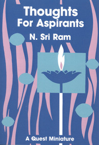 Thoughts for Aspirants by N. Sri Ram, Ram M. Sri, 9780835604314