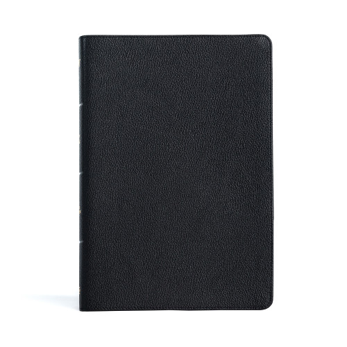 KJV Large Print Thinline Bible, Black Genuine Leather, Indexed by Holman Bible Publishers, 9781087782768
