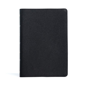 KJV Large Print Thinline Bible, Black Genuine Leather, Indexed by Holman Bible Publishers, 9781087782768