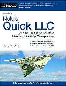 Nolo's Quick LLC (All You Need to Know About Limited Liability Companies) - 9781413330526 by Anthony Mancuso, 9781413330526