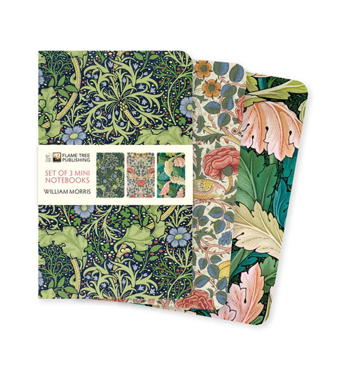 William Morris Set of 3 Mini Notebooks by Flame Tree Studio, 9781787559097