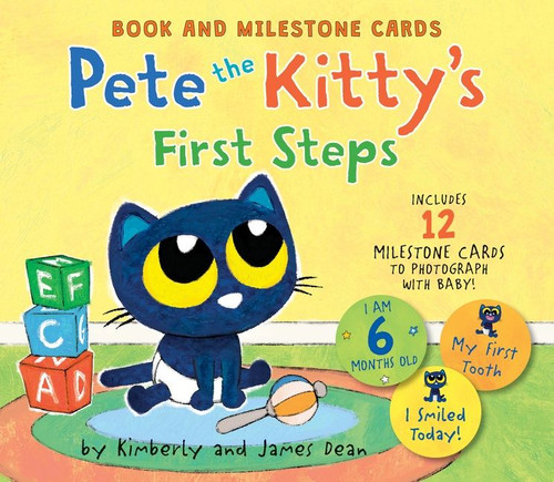 Pete the Kitty's First Steps (Book and Milestone Cards) by James Dean, Kimberly Dean, James Dean, 9780063111523