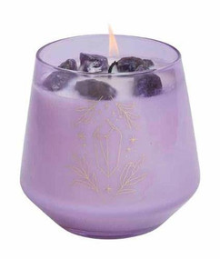 Amethyst Crystal Healing Glass Candle by Insight Editions, 9781682987087