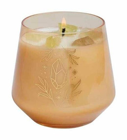 Citrine Crystal Healing Glass Candle by Insight Editions, 9781682987094