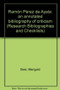 Ramón Pérez de Ayala (an annotated bibliography of criticism) by Marigold Best, 9780729301022