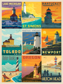 Lighthouses by Anderson Design Group 1000-Piece Puzzle by Anderson Design Group, 9781682349199