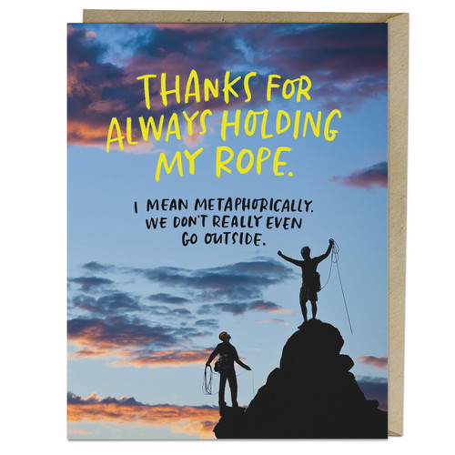 Holding My Rope Card by Em & Friends, 9781642445534