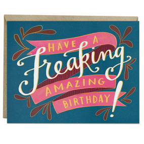 Freaking Amazing Birthday Card by Em & Friends, 9781642440591