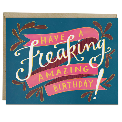 Freaking Amazing Birthday Card by Em & Friends, 9781642440591