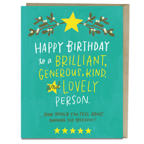 Birthday President Card by Em & Friends, 9781642442663